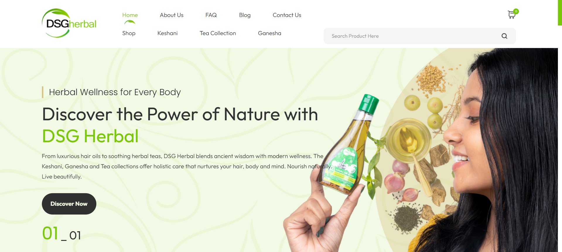 DSG Herbal - Natural Beauty & Wellness E-Commerce